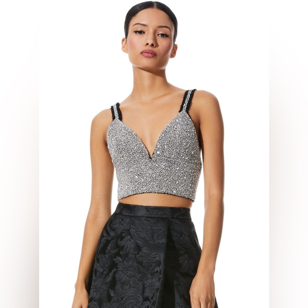 Alice and Olivia Carli Embellished Bra Top - Picture 3 of 11
